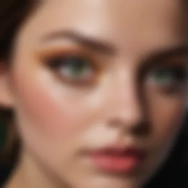 Vibrant colorful eyeshadow palette for green eyes