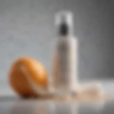 A detailed view of the ingredient list on a skincare bottle