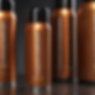 A close-up view of a can of aerosol self-tanner showcasing its sleek design.