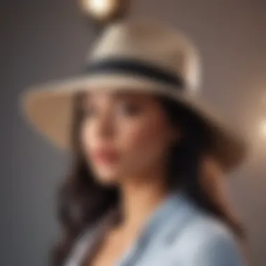 Elegant Fashion Nova fedora hat showcased on a stylish backdrop