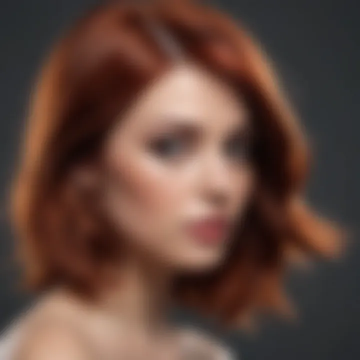 Before and after hair color transformation
