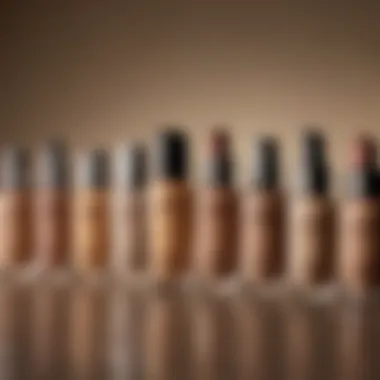 A variety of foundation bottles suitable for cool undertones