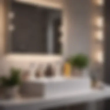 Curating Your Perfect Hair Care Routine A serene bathroom setting with hair care essentials displayed neatly