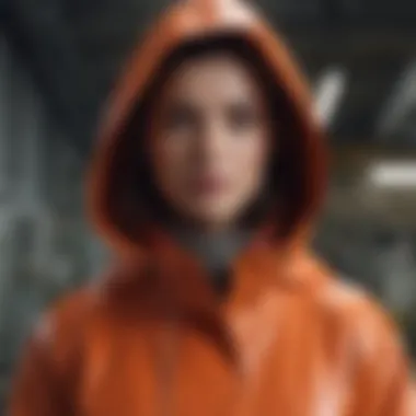 A sustainable gallery raincoat made from eco-friendly materials