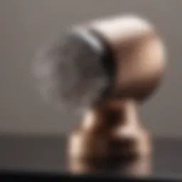 Close-up view of the Gem hot air brush dryer showcasing its sleek design and features