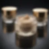 A variety of luxurious eye cream jars