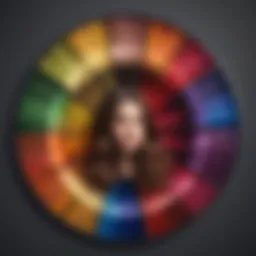 Color wheel showcasing various hair dye shades