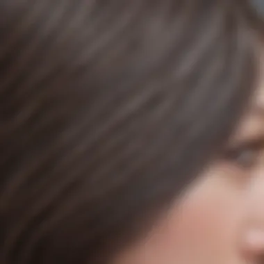 Enhanced Hair Texture with Gloss Close-up of hair texture with gloss applied