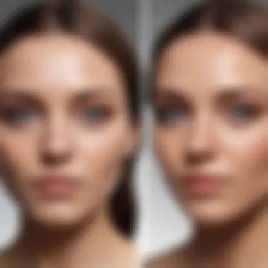 Transformative Effects of Hair Gloss Before and after transformation of hair gloss application