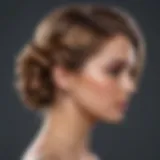 Elegant updo for fine hair showcasing texture and volume