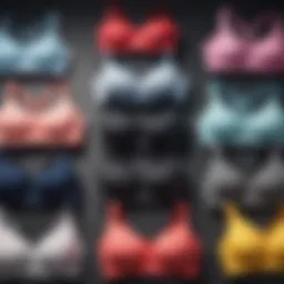 Diverse range of sports bras showcasing various styles and colors