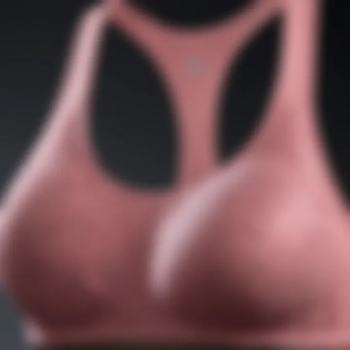 Close-up of high-performance materials used in sports bras