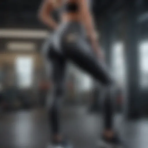 High rise workout leggings showcasing stylish pockets