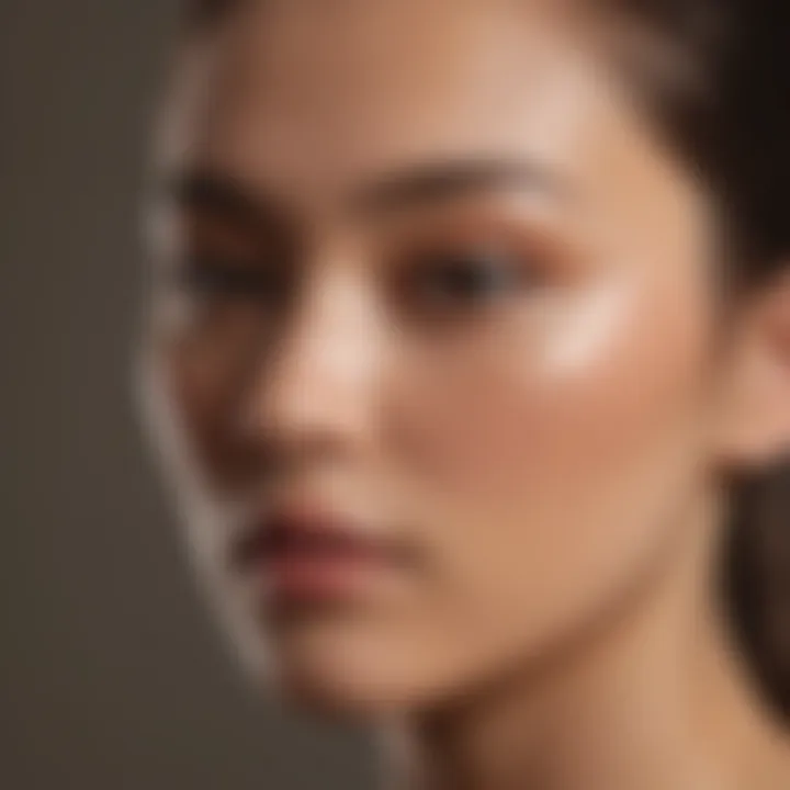 Makeup artist applying foundation