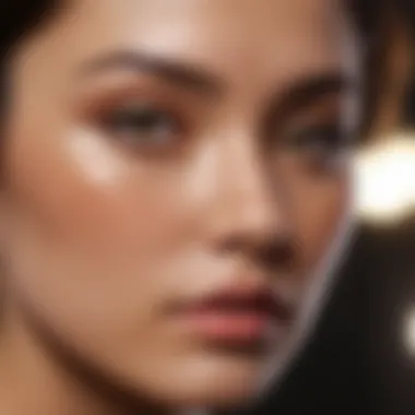 Foundation swatches on skin