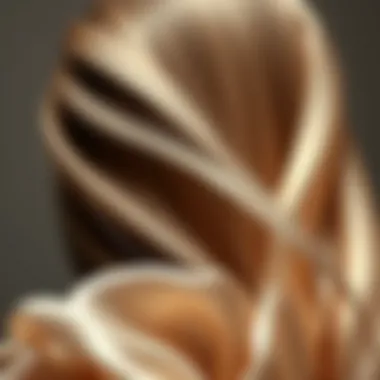 Visual representation of hair health benefits associated with silk products