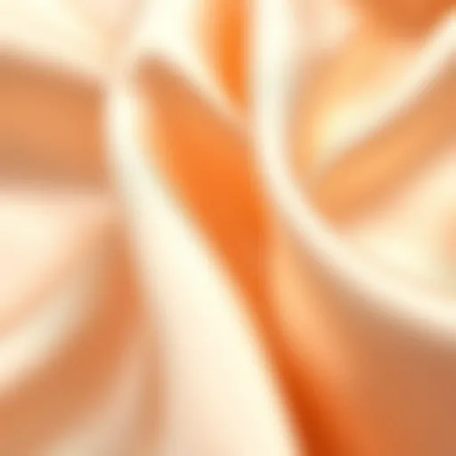 Close-up of luxurious mulberry silk fabric showcasing its smooth texture