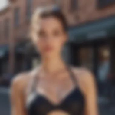 Stylish D cup swimwear paired with accessories for a complete look.