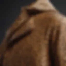 Close-up of J.Crew leopard rain jacket fabric texture