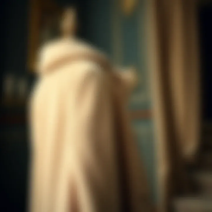 Elegant lambskin coat draped over a stylish backdrop