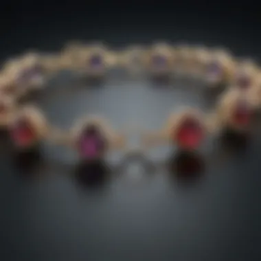 Delicate chain bracelet adorned with gemstones