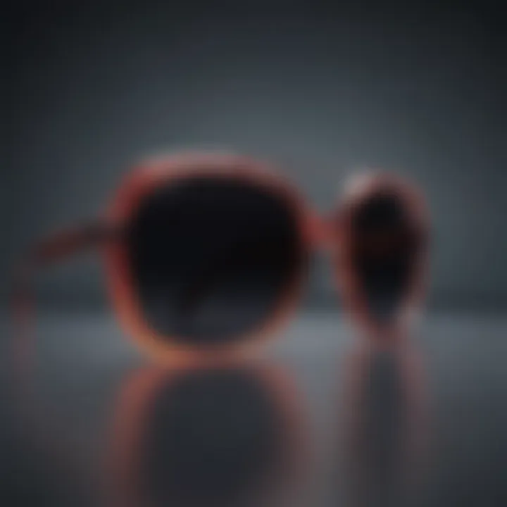 Stylish sunglasses displayed on a vibrant background