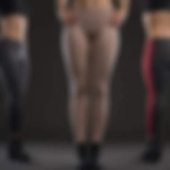 Different fabric types for leggings showcased