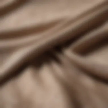 Close-up of linen fabric showcasing its texture and breathability