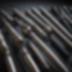 A collection of long curling irons showcasing various barrel sizes