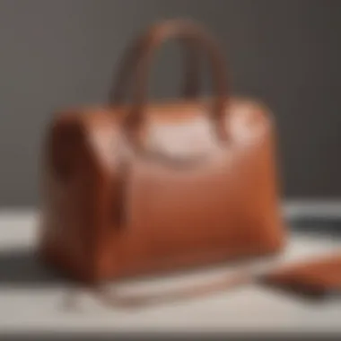 Organizational features of the Longchamp laptop bag showcased in use