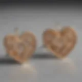 Elegant display of Madewell Heart Earrings showcasing intricate design