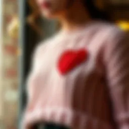 Elegant design features of the Madewell heart sweater