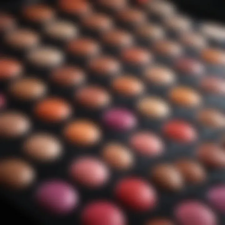 An array of colorful makeup palettes showcasing vibrant shades.
