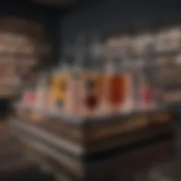 A luxurious display of high-end cosmetic products arranged artistically.