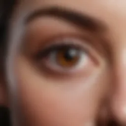 Close-up of an eye with dark circles