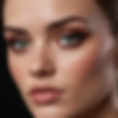 Close-up of a flawless makeup application demonstrating precision and technique