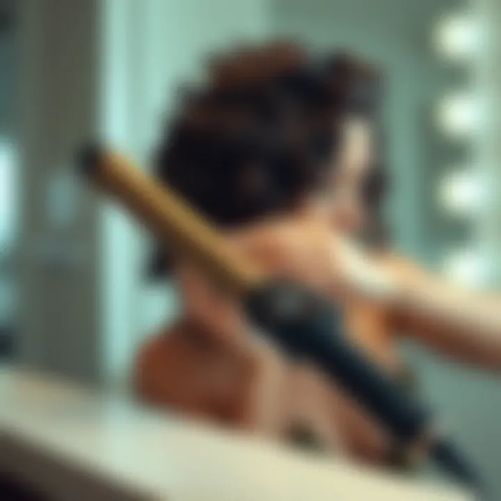 Curling iron with adjustable heat settings