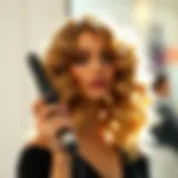 Beautifully styled wavy hair with a curling iron