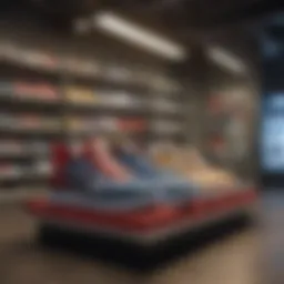 Skechers footwear display showcasing various styles