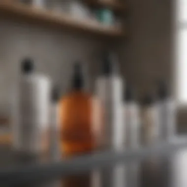 Selection of skin care products on a countertop