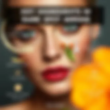 A vibrant infographic illustrating key ingredients known for combating dark spots.