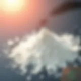 Close-up of niacinamide powder