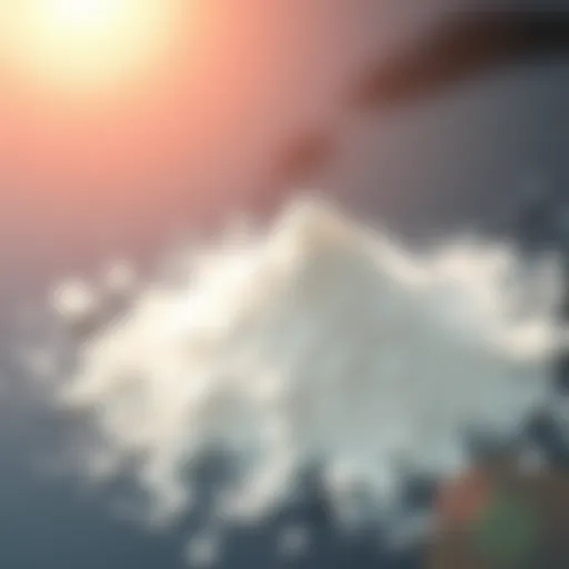 Close-up of niacinamide powder