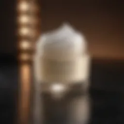 Detailed view of night cream texture showcasing its richness.