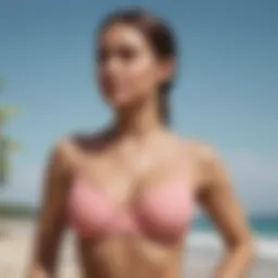 Stylish bikini tops designed for enhancing bust support and comfort