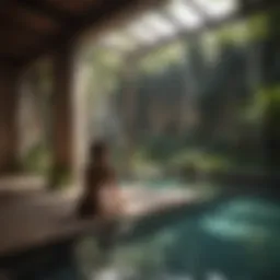 A serene wellness retreat setting