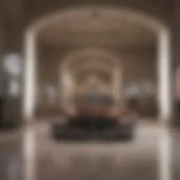 Elegant display of luxury fashion items on sale