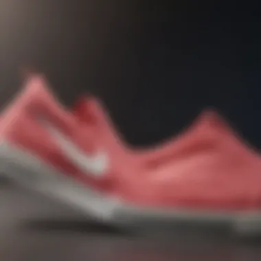 Close-up view of Nike slip-on sneakers highlighting comfort features