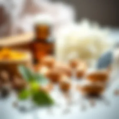 Close-up of natural ingredients for skin clarity