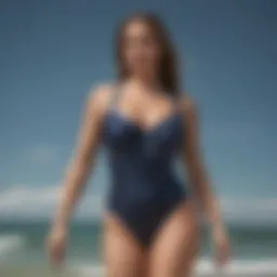 Stylish swimsuit with supportive design for busty figures